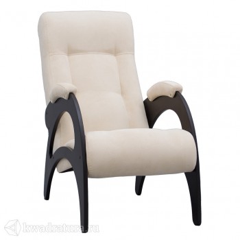 Кресло для отдыха Неаполь Модель 9 без лозы (Венге-эмаль/Ткань Ваниль Verona Vanilla) в Омске - omsk.mebel54.com | фото